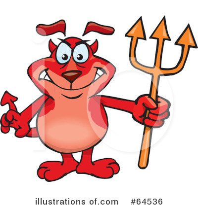 Royalty-Free (RF) Devil Clipart Illustration by Dennis Holmes Designs - Stock Sample #64536