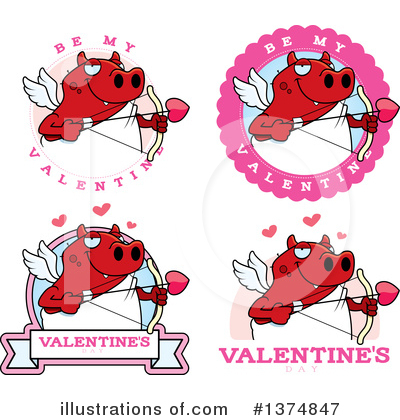 Royalty-Free (RF) Devil Cupid Clipart Illustration by Cory Thoman - Stock Sample #1374847