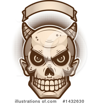 Royalty-Free (RF) Devil Skull Clipart Illustration by Cory Thoman - Stock Sample #1432630