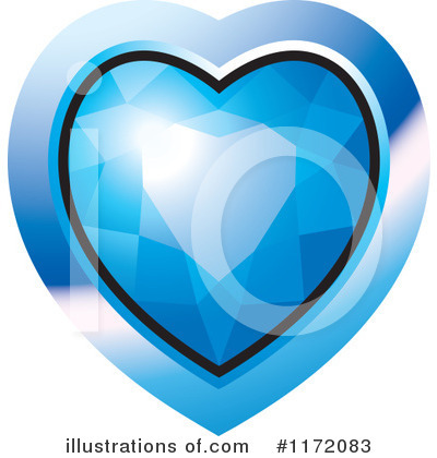 Diamond Heart Clipart #1172083 by Lal Perera