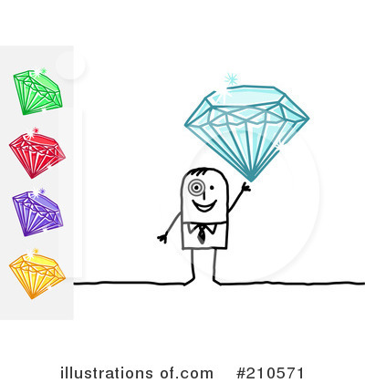 Royalty-Free (RF) Diamonds Clipart Illustration by NL shop - Stock Sample #210571