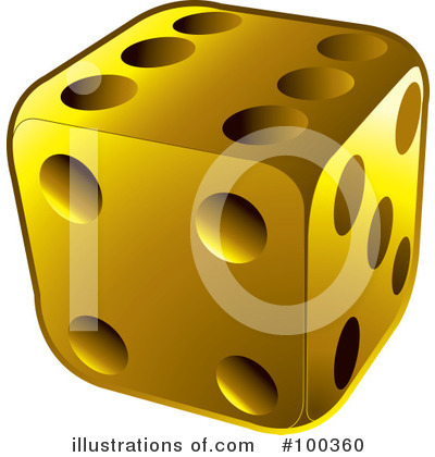 Royalty-Free (RF) Dice Clipart Illustration by Lal Perera - Stock Sample #100360