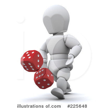 Royalty-Free (RF) Dice Clipart Illustration by KJ Pargeter - Stock Sample #225648