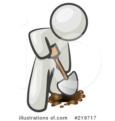 Royalty-Free (RF) Digging Clipart Illustration by Leo Blanchette - Stock Sample #219717