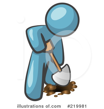Royalty-Free (RF) Digging Clipart Illustration by Leo Blanchette - Stock Sample #219981