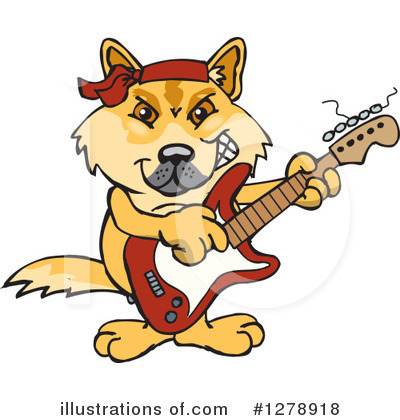 Royalty-Free (RF) Dingo Clipart Illustration by Dennis Holmes Designs - Stock Sample #1278918