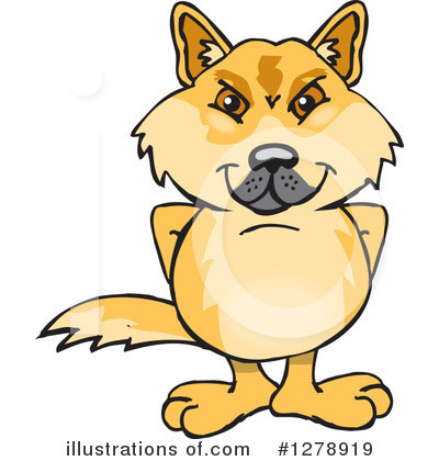 Royalty-Free (RF) Dingo Clipart Illustration by Dennis Holmes Designs - Stock Sample #1278919