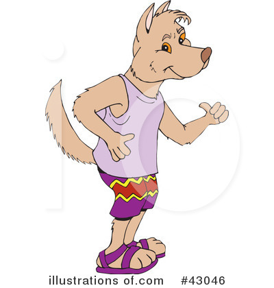 Royalty-Free (RF) Dingo Clipart Illustration by Dennis Holmes Designs - Stock Sample #43046