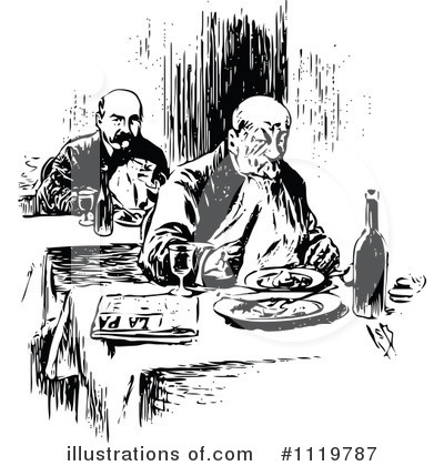 Royalty-Free (RF) Dining Clipart Illustration by Prawny Vintage - Stock Sample #1119787