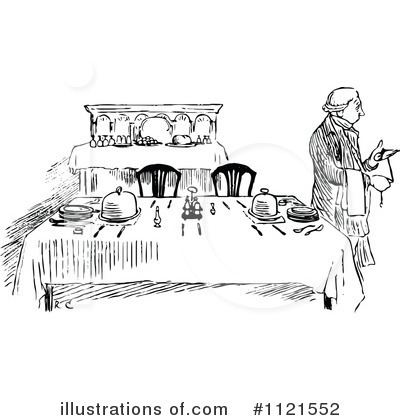 Royalty-Free (RF) Dining Clipart Illustration by Prawny Vintage - Stock Sample #1121552