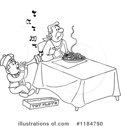 Royalty-Free (RF) Dining Clipart Illustration by LaffToon - Stock Sample #1184790