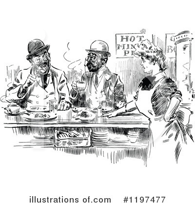 Royalty-Free (RF) Dining Clipart Illustration by Prawny Vintage - Stock Sample #1197477