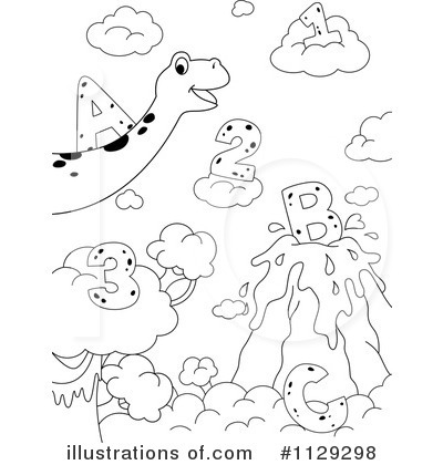 Royalty-Free (RF) Dino Clipart Illustration by BNP Design Studio - Stock Sample #1129298