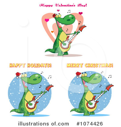 Royalty-Free (RF) Dinosaur Clipart Illustration by Hit Toon - Stock Sample #1074426