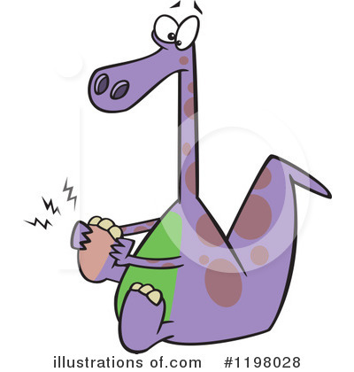 Royalty-Free (RF) Dinosaur Clipart Illustration by toonaday - Stock Sample #1198028