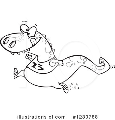 Royalty-Free (RF) Dinosaur Clipart Illustration by toonaday - Stock Sample #1230788
