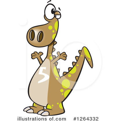 Royalty-Free (RF) Dinosaur Clipart Illustration by toonaday - Stock Sample #1264332