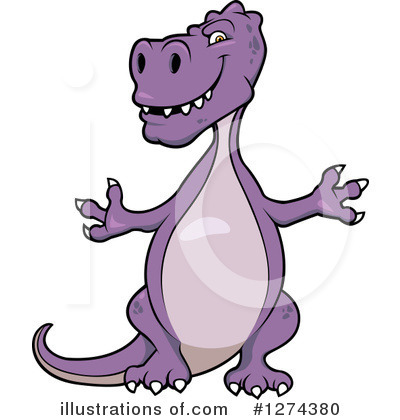 T Rex Clipart #1274380 by Vector Tradition SM