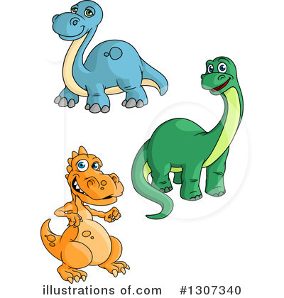 Royalty-Free (RF) Dinosaur Clipart Illustration by Vector Tradition SM - Stock Sample #1307340