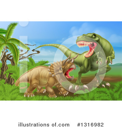 Dinosaurs Clipart #1316982 by AtStockIllustration