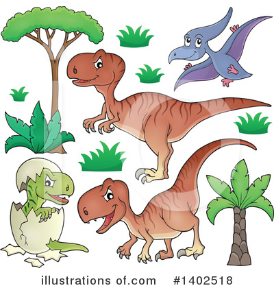 Royalty-Free (RF) Dinosaur Clipart Illustration by visekart - Stock Sample #1402518