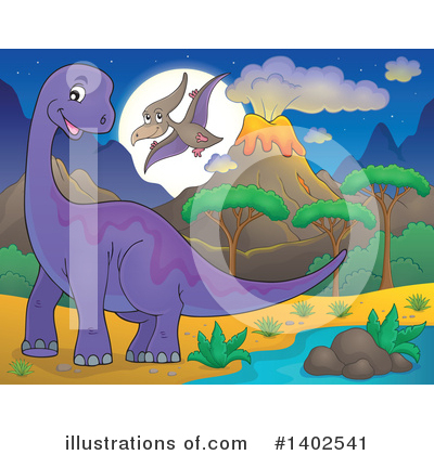 Brontosaurus Clipart #1402541 by visekart