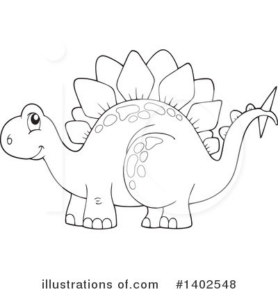 Royalty-Free (RF) Dinosaur Clipart Illustration by visekart - Stock Sample #1402548