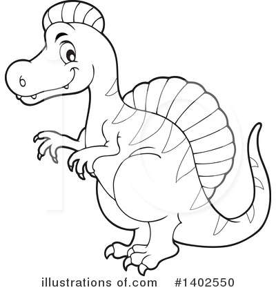 Royalty-Free (RF) Dinosaur Clipart Illustration by visekart - Stock Sample #1402550