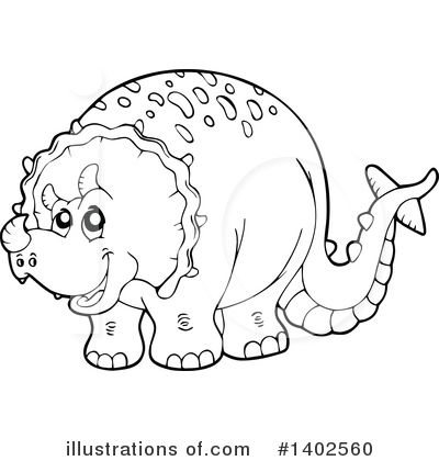 Royalty-Free (RF) Dinosaur Clipart Illustration by visekart - Stock Sample #1402560