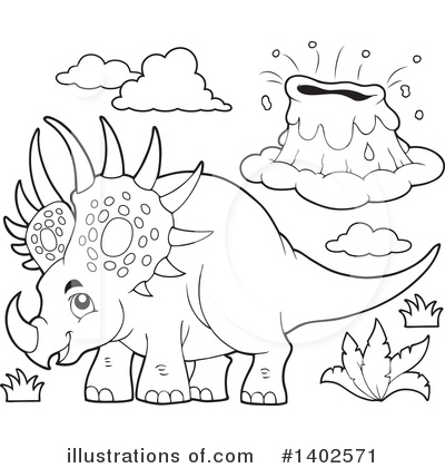 Royalty-Free (RF) Dinosaur Clipart Illustration by visekart - Stock Sample #1402571
