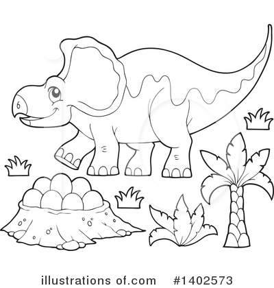 Royalty-Free (RF) Dinosaur Clipart Illustration by visekart - Stock Sample #1402573