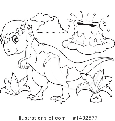 Royalty-Free (RF) Dinosaur Clipart Illustration by visekart - Stock Sample #1402577