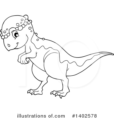 Royalty-Free (RF) Dinosaur Clipart Illustration by visekart - Stock Sample #1402578