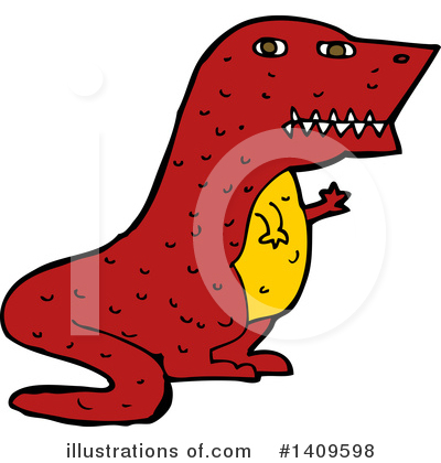 T Rex Clipart #1409598 by lineartestpilot