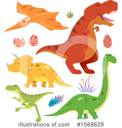 Royalty-Free (RF) Dinosaur Clipart Illustration by BNP Design Studio - Stock Sample #1569629