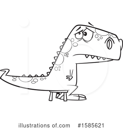 Royalty-Free (RF) Dinosaur Clipart Illustration by toonaday - Stock Sample #1585621