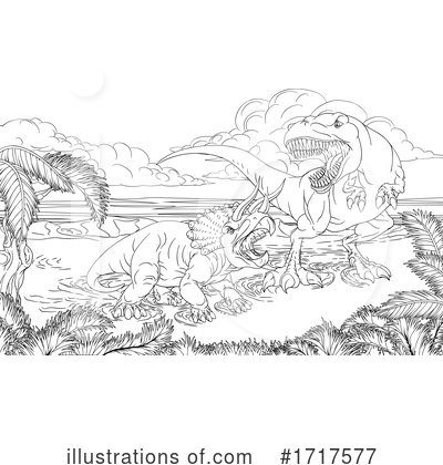 Royalty-Free (RF) Dinosaur Clipart Illustration by AtStockIllustration - Stock Sample #1717577