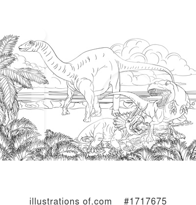 Royalty-Free (RF) Dinosaur Clipart Illustration by AtStockIllustration - Stock Sample #1717675