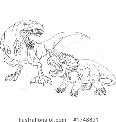 Royalty-Free (RF) Dinosaur Clipart Illustration by AtStockIllustration - Stock Sample #1748891