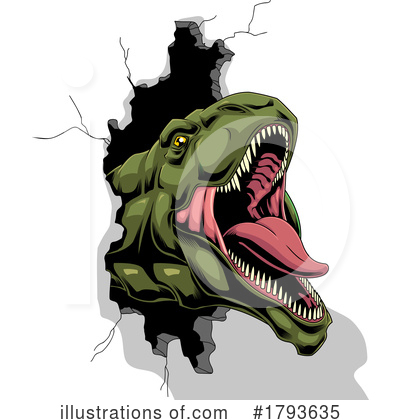 Royalty-Free (RF) Dinosaur Clipart Illustration by Hit Toon - Stock Sample #1793635