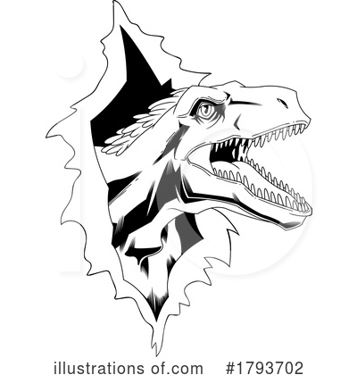 Royalty-Free (RF) Dinosaur Clipart Illustration by Hit Toon - Stock Sample #1793702