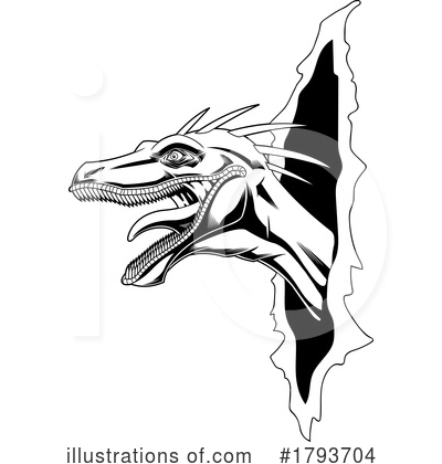 Royalty-Free (RF) Dinosaur Clipart Illustration by Hit Toon - Stock Sample #1793704