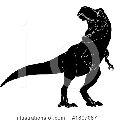 Royalty-Free (RF) Dinosaur Clipart Illustration by Hit Toon - Stock Sample #1807087