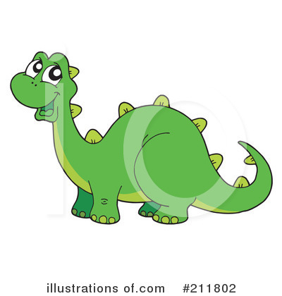 Royalty-Free (RF) Dinosaur Clipart Illustration by visekart - Stock Sample #211802
