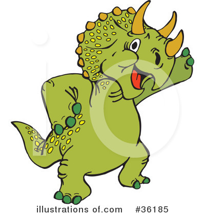 Royalty-Free (RF) Dinosaur Clipart Illustration by Dennis Holmes Designs - Stock Sample #36185