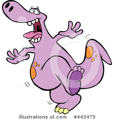 Royalty-Free (RF) Dinosaur Clipart Illustration by toonaday - Stock Sample #443475