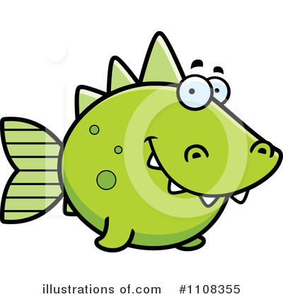 Royalty-Free (RF) Dinosaur Fish Clipart Illustration by Cory Thoman - Stock Sample #1108355