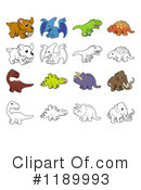 Dinosaurs Clipart #1189993 by AtStockIllustration