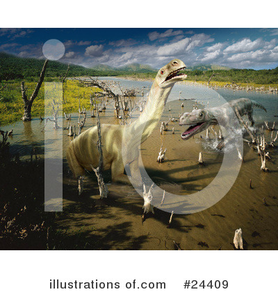 Royalty-Free (RF) Dinosaurs Clipart Illustration by Eugene - Stock Sample #24409