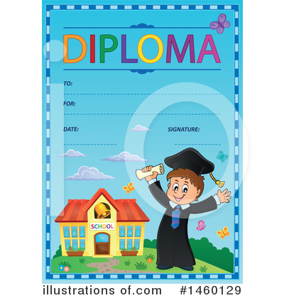 Royalty-Free (RF) Diploma Clipart Illustration by visekart - Stock Sample #1460129